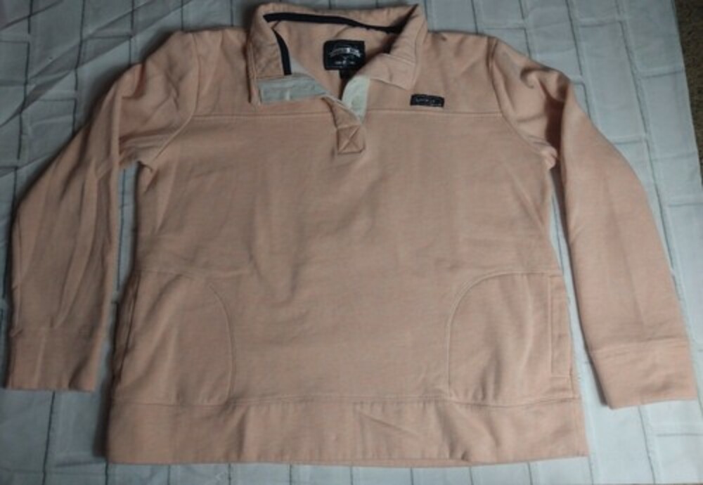 State of Mine Kansas Womens Size Large Sweatshirt Jacket light orange Soft